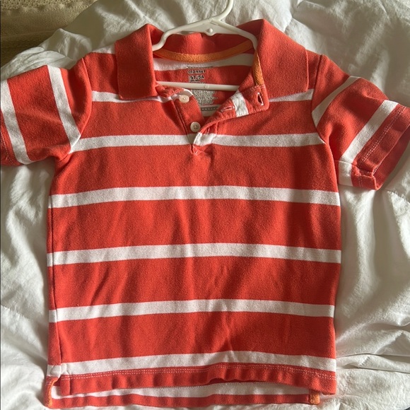 Old Navy Other - Old Navy White and Orange Polo Shirt Classic Cotton Blend